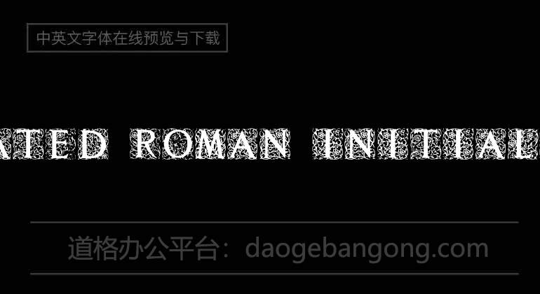 Decorated Roman Initials Font
