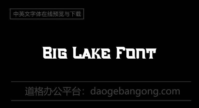 Big Lake Font