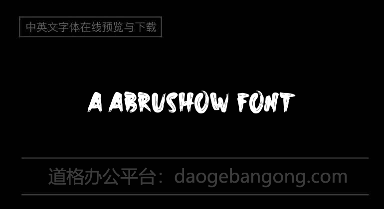 a Abrushow Font