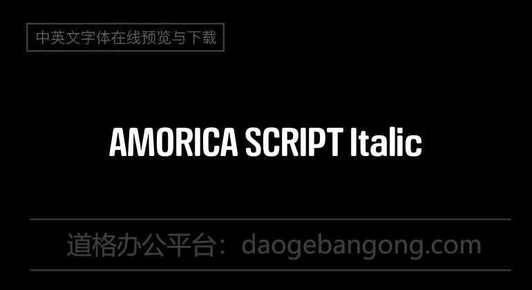 AMORICA SCRIPT Italic