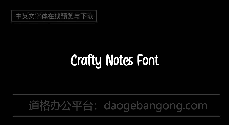 Crafty Notes Font
