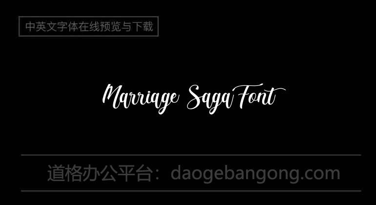 Marriage Saga Font