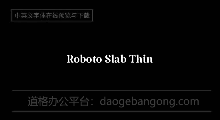 Roboto Slab Thin