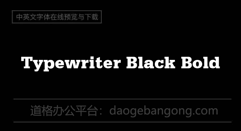 Typewriter Black Bold