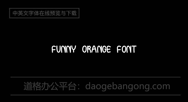 Funny Orange Font