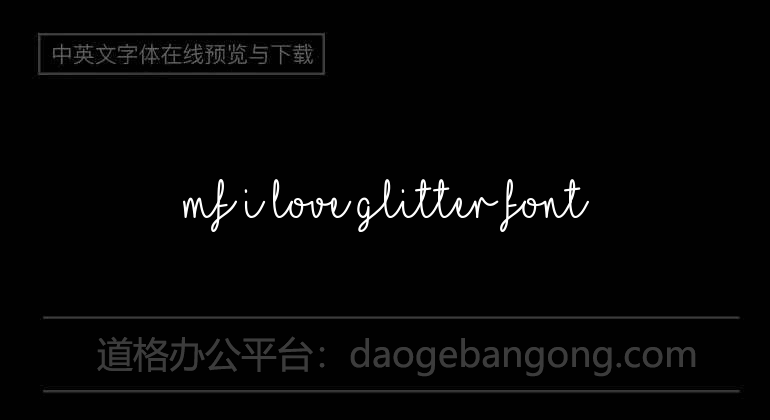 Mf I Love Glitter Font