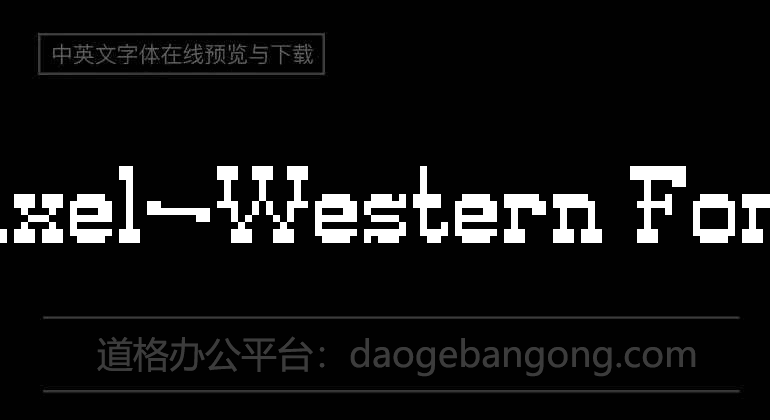 Pixel-Western Font