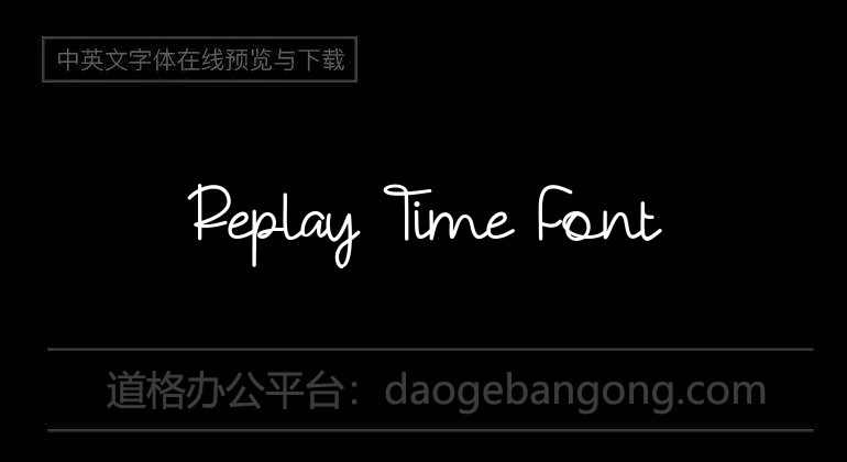 Replay Time Font