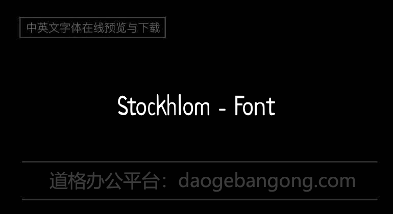 Stockhlom - Font