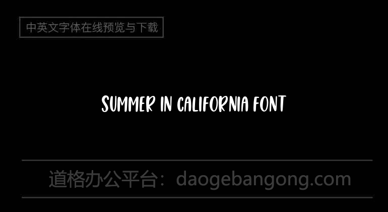 Summer In California Font