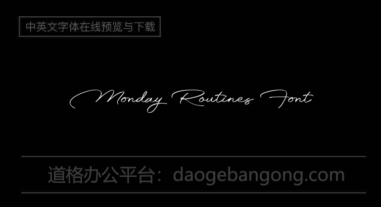 Monday Routines Font