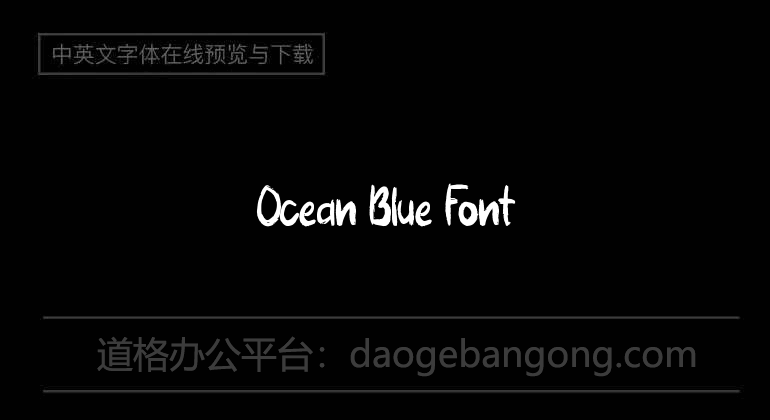 Ocean Blue Font