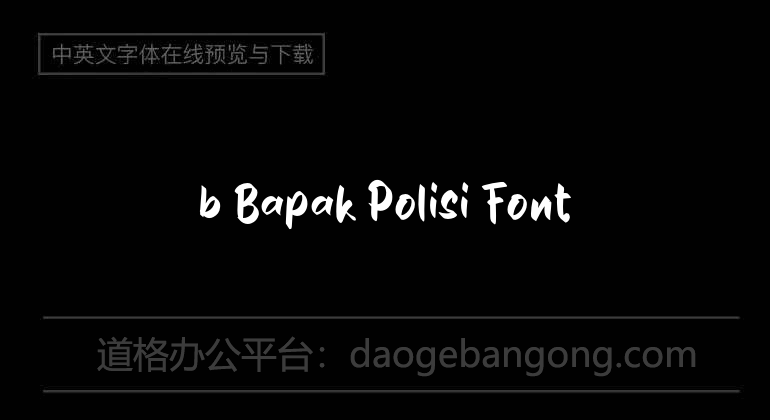 b Bapak Polisi Font