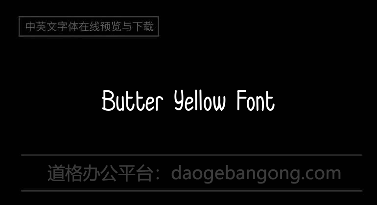 Butter Yellow Font