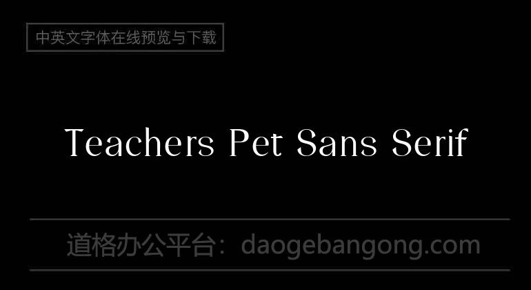 Teachers Pet Sans Serif