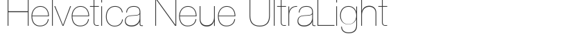 Helvetica Neue UltraLight